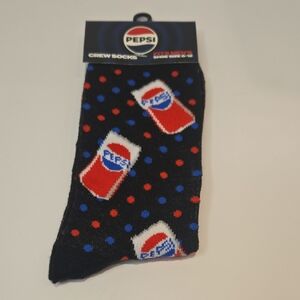 Pepsi Black and Red Crew Socks